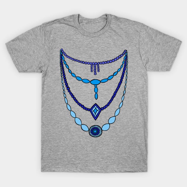 Blue Necklace by Syymbols T-Shirt by Syymbols